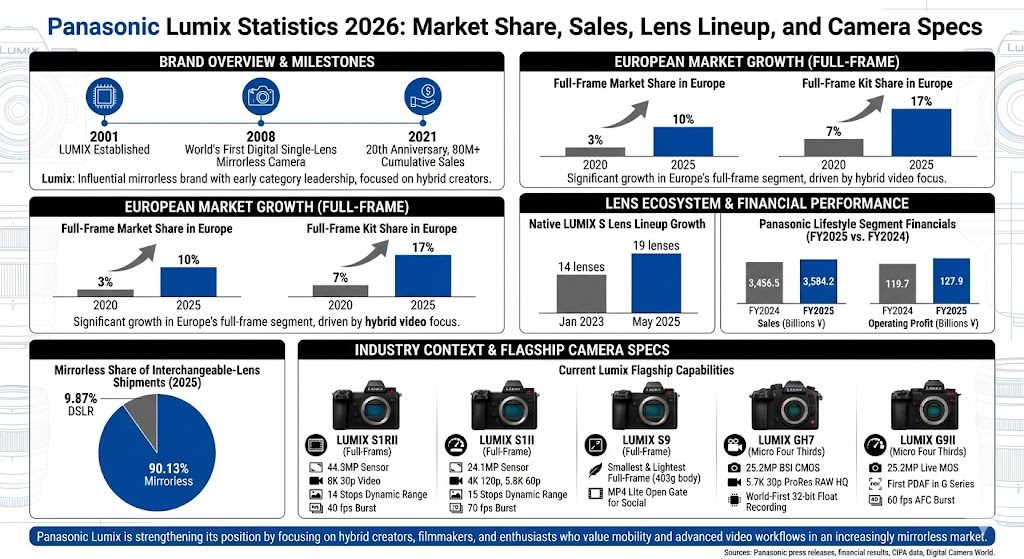 Panasonic Lumix statistics