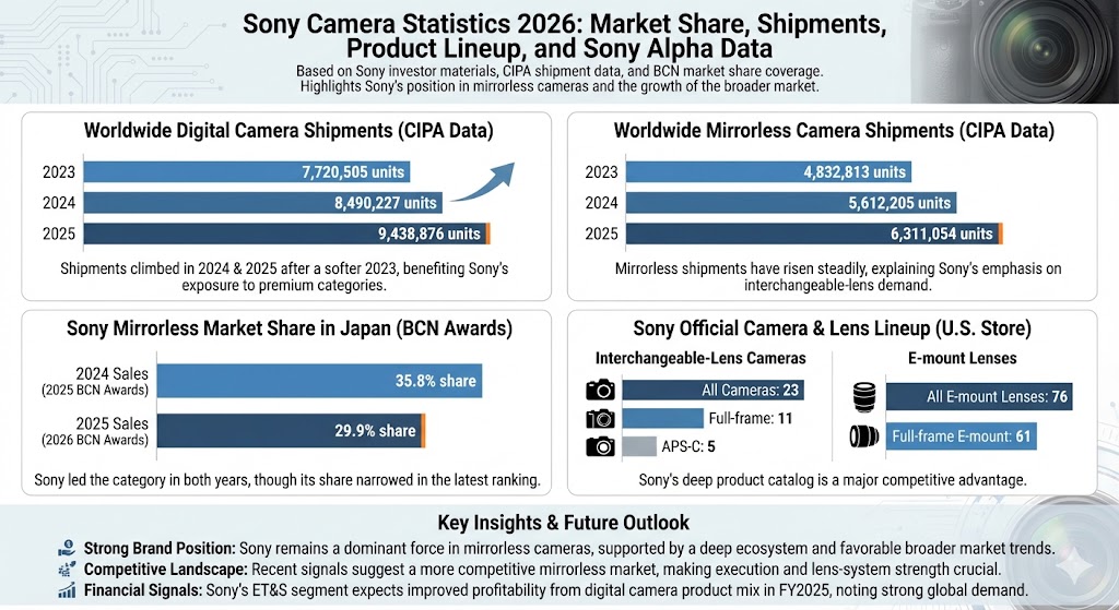 Sony camera statistics